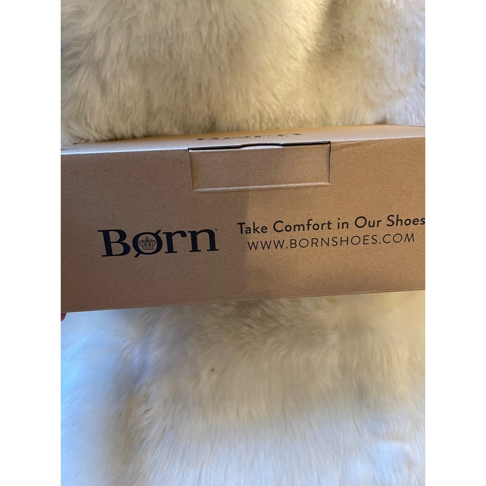 Born Sofia Sandals Womens Natural Nude Artisan Metallic Block Heel Sz 10 - Picture 4 of 8